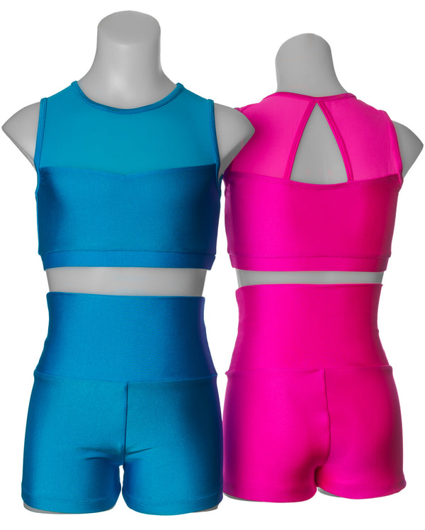 Studio 7, Mesh Crop Top, (6 Colours) Childs, CHCT06